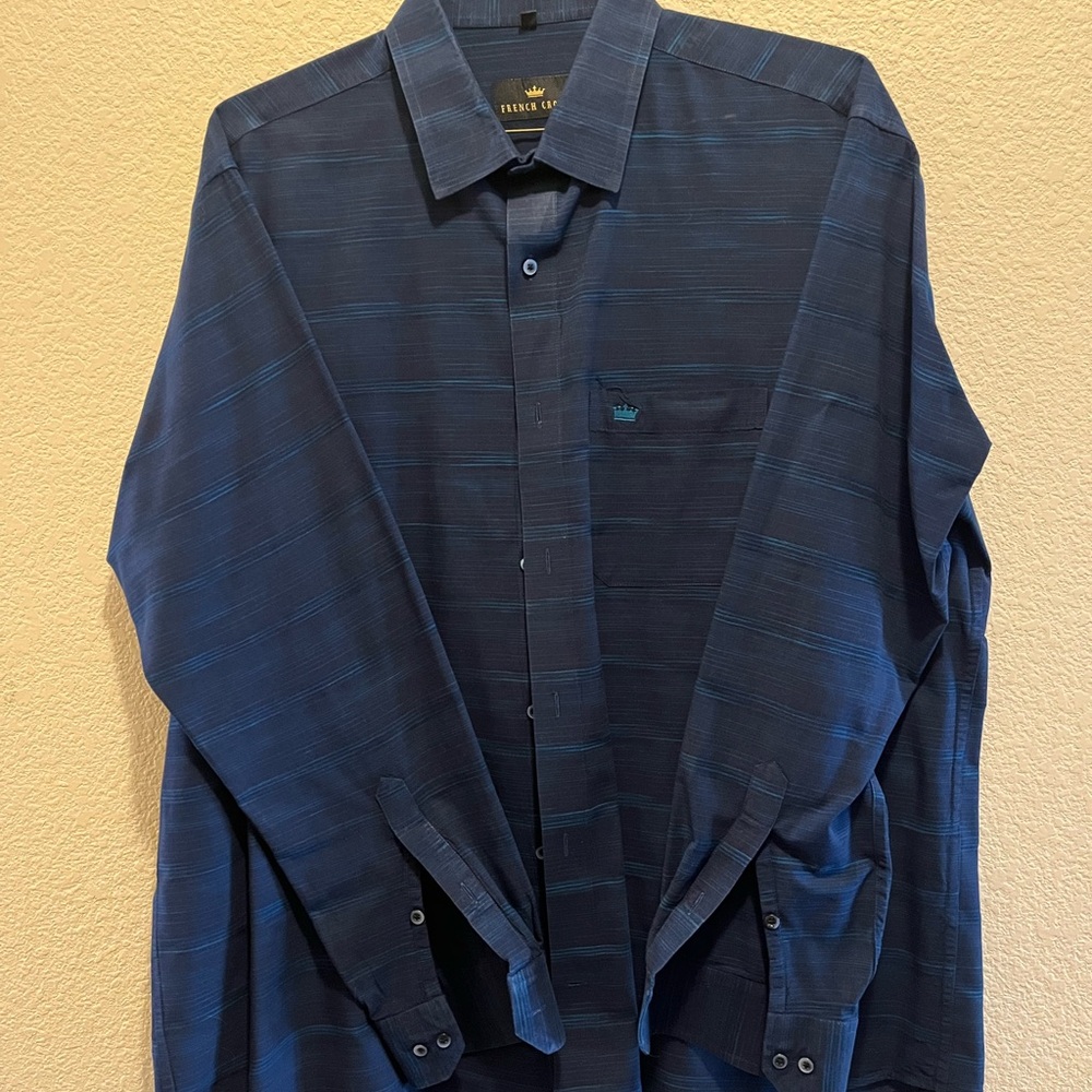 Elegant Blue Button-Down Shirt